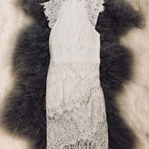 White lace mini dress